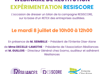 -Webinaire- Expérimentation RESISCORE avec l’Entente Oise-Aisne : retour d’expérience et enseignements